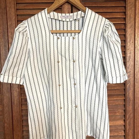 Vintage Alain Figaret puff sleeve blouse - Picture 1 of 4